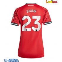 Manchester United Luke Shaw #23 Replica Home Shirt Ladies 2025-26 Short Sleeve